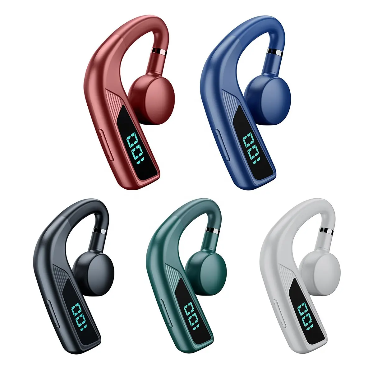 उच्च गुणवत्ता V18 लटका-में-कान Headphones हड्डी चालन थरथरानवाला स्पीकर वायरलेस बीटी खेल व्यापार इयरफ़ोन