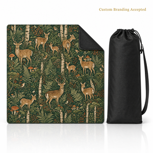 Tapis de Mahjong Deer Forest sans règles, 31,5x31,5 pouces, tissu de Mahjong, tapis pour tuiles de Mahjong, tapis de poker, tapis de jeu de Mahjong, tapis pour Mahjong - Product Image 1