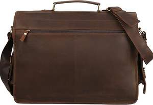 Sacoche en cuir de 18 pouces faite à la main, sacoche d'ordinateur rustique pleine fleur, meilleur sac à bandoulière de bureau pour ordinateur portable - Product Image 5