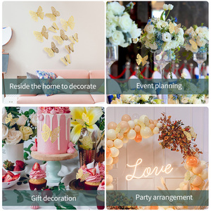 Automne en Couleur 12 pièces DIY Décorations de Mariage en Papillon 3D pour Fournitures de Fête d'Anniversaire Bouquet de Fleurs en Papillon Décorations - Product Image 5