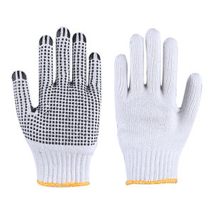Guantes de punto de PVC para trabajo, de poliéster/algodón, con puntos de pvc, pigmento - Product Image 1