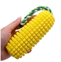Jouets à mâcher pour chiens SRD-250 en caoutchouc, avec et sans couineur, interactifs, pour le nettoyage des dents, en forme de maïs, pour soulager l'ennui des chiots