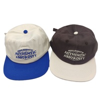 Custom 6-panel ongestructureerde flatbill pet, zachte katoenen twill baseballcap, multi-zijdige geborduurde logo, verstelbare sluiting