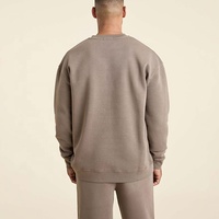 Logo personnalisé Marron Léger Classique Ras Du Cou Confortable Pull Sweatshirt pour Hommes