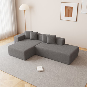 Compressed L Shaped Sofa in a Box European Warehouse Quick Ship Modular Corner Couch Foam Filling No Assembly Living Room Use - Product Image 1