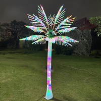 Palmier artificiel lumineux de 6 pieds avec éclairage LED, idéal pour Noël, IP65, vente en gros pour hôtels, parcs, jardins et aménagements paysagers