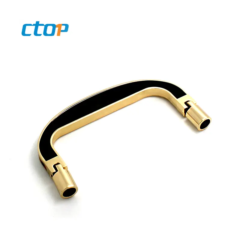 Fashion design zinc alloy decoration bag fitting D shaped handle for bag metal purse handles wholesale bag handle