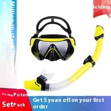 Ensemble de masque de plongée sous-marine pour adultes, lentilles en verre trempé en silicone imperméables, tuba rotatif à 360° pour plongeurs myopes/hypermopes - Product Image 4