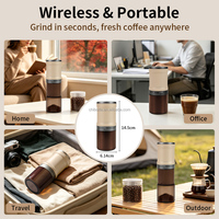 Moulin à café électrique portable ABS 304 SS avec noyau en céramique, rechargeable par USB, 800 mAh, écran LED, machine à moudre le café