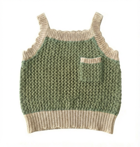 <span class=keywords><strong>Chaleco</strong></span> de Punto con Textura Vintage para Bebé, Suéter sin Mangas con Bolsillo, Última Moda en Ropa Infantil Personalizada de Fábrica - Product Image 4