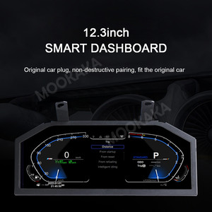 MOOKAKA Écran LCD numérique 12,3 pouces pour système CIC/<span class=keywords><strong>CCC</strong></span> <span class=keywords><strong>E60</strong></span>/E61 2003-2009 Tableau de bord Panneau d'instruments Compteur de vitesse - Product Image 5