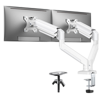 Écran articulé réglable double double moniteur support de bras ordinateur de bureau compétence tech vertical DM09-02 de profil de bras dentaire