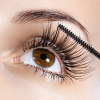 Mascara à brosse fine réglable, imperméable, longue tenue, volumisant et recourbant pour cils supérieurs et inférieurs