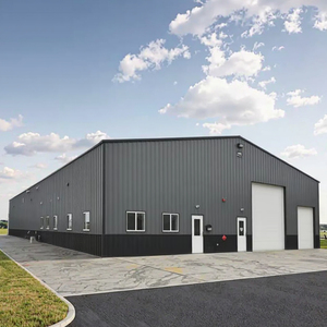 Tùy chỉnh hiện đại ánh sáng Kết Cấu Thép khung kho xây dựng nhà xưởng đúc sẵn Q235/q355 vật liệu thép mô hình 3D - Product Image 1