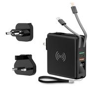10000mAh Super chargeur avec prise ca pliable 15W aimant chargeur sans fil batterie externe câble USB-C intégré pour téléphones