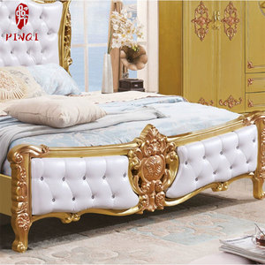 Set di Mobili <span class=keywords><strong>per</strong></span> Camera <span class=keywords><strong>da</strong></span> <span class=keywords><strong>Letto</strong></span> Reale in Stile Europeo, <span class=keywords><strong>Letto</strong></span> Matrimoniale con Struttura in Legno, Arredamento <span class=keywords><strong>per</strong></span> Interni Personalizzato - Product Image 3