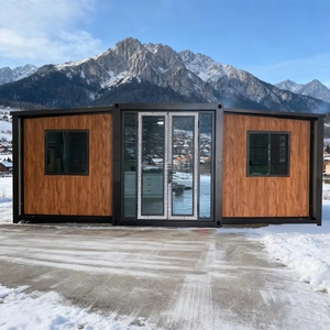 Maisons conteneurs mobiles 40 pieds et 20 pieds, design pliable en kit pour cafés extérieurs, restaurants de restauration rapide, en acier - Product Image 1