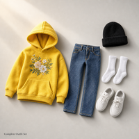 Ensemble de vêtements personnalisés pour poupée de mode unisexe 1/6, sweat à capuche brodé et baskets, pour poupée américaine de 18 pouces, OEM ODM en gros