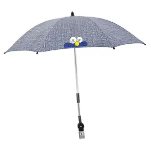 Cor da moda Proteção UV com Grampo Do Bebê Carrinho de criança do Guarda-chuva