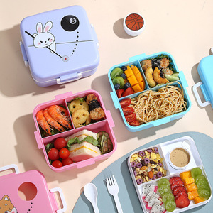 Maimai BPA-free vuông phim hoạt hình Bento Hộp Ăn Trưa trẻ em ăn trưa hộp cho các trường học trẻ em thực phẩm lưu trữ <span class=keywords><strong>container</strong></span> Bento hộp - Product Image 4