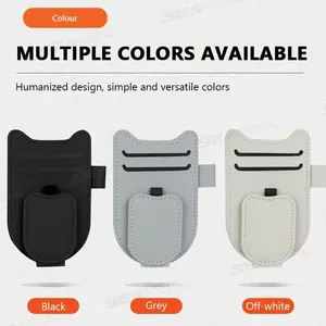 Universal 3-in-1 klip kacamata Visor mobil Pemegang dan penerimaan Organizer Interior otomotif klip gantungan - Product Image 3