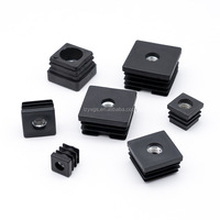 40*40 bouchon de tube d'écrou carré M10 Kit d'inserts de tube carré Niveleur réglable pour meubles pour pieds de table et de bureau