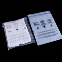 Sac transparent auto-adhésif biodégradable pour t-shirts, en PE léger et portable, pour l'emballage de vêtements et de chaussures