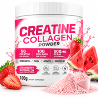 OEM Créatine Monohydrate Poudre avec Collagène et Électrolyte Pastèque Fraise Créatine pour Femmes Créatine Collagène Poudre