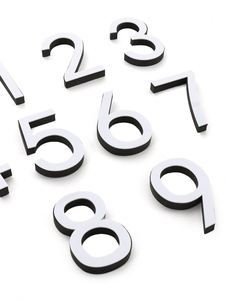 Décoration explosive pour la maison : Lettres miroir en acrylique, chiffres arabes en EVA de 8 cm, autocollants muraux créatifs - Product Image 3