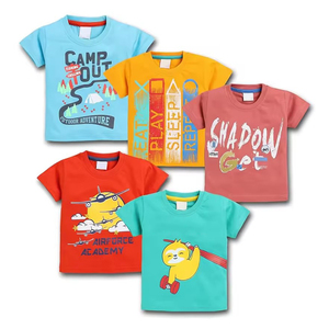 Camisetas de algodón para niños de buena calidad, con estampados en varios colores, ropa infantil, camisetas en paquete. - Product Image 1