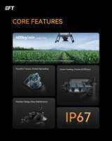 Accessoires pour drone agricole EFT EPS300 400 kg/min Grand débit Épandeur de granulés pour drone pour un semis et une fertilisation efficaces