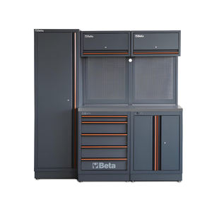 Meuble d'atelier Beta C45PRO 2.0 BX 1960x645x2000mm avec plan de travail en acier - Product Image 1