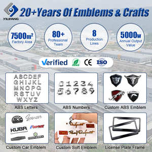 Fabricante al por mayor ABS plástico electrochapado cromo coche autoadhesivo pegatinas DIY coche insignia 3D número letras emblema - Product Image 6