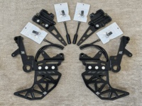 Kit de Freno Trasero CNC 7075 para Surron Ultra Bee, Soporte de Caliper Doble Izquierdo con Reposapiés de Lujo, Piezas de Modificación