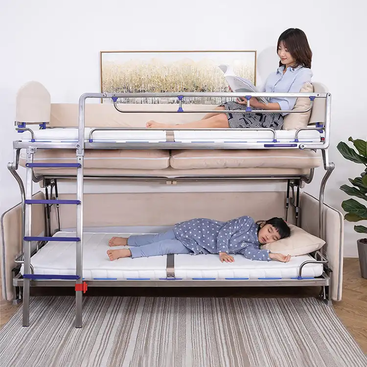 नई डिजाइन सो फर्नीचर आसान संचालित करने के लिए बहु समारोह सोफे भारी शुल्क तंत्र तह चारपाई बिस्तर सोफे