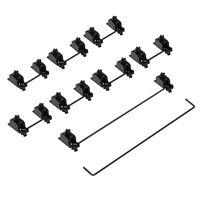 DUROCK Nero V2 Stabilisateurs mécaniques pleine taille à visser, montage sur PCB, USB/PS/2, rétroéclairage LED RGB, programmables, câbles noirs