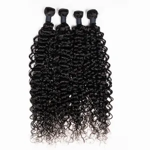 Lan-Daisy Peruvian Jerry Curly Human Hair Bundles In Wholesale Remy Human Hair Weave Kinky Curly Bundles 8"-18" Inches