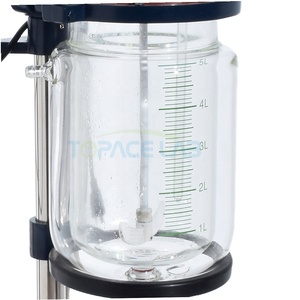 Recipiente de laboratorio pequeño Topace 5l Reactor Precio Reactor de vidrio con camisa Reactor Min - Product Image 4