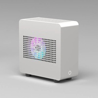 Caja de Ordenador Personalizada Flex ATX Mini ITX, Marco de Aluminio para Escritorio, Panel Frontal Transparente
