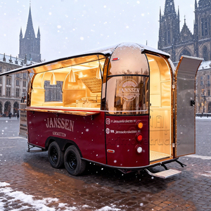 รถพ่วงขายอาหารเคลื่อนที่สแตนเลส รถบาร์ขนมหวาน รถขายกาแฟ รถพ่วงขายอาหารพร้อมครัวครบชุด - Product Image 4