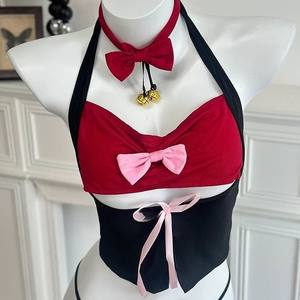 Bikini <span class=keywords><strong>Sexy</strong></span> farfalla simpatica ragazza gatto che blocca i colori appassionata e seducente pura Lingerie sensuale e romantica - Product Image 4