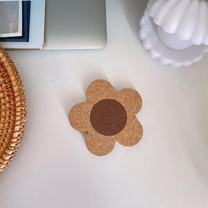 Sous-verres en liège personnalisés en forme de fleur, nouveau design créatif pour tapis et protections - Product Image 4