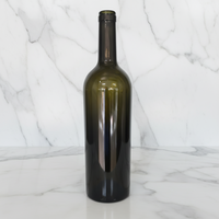 Vente directe d'usine, bouteilles en verre rondes de 500 ml, 700 ml, 750 ml avec bouchon en liège pour brandy, vodka, whisky