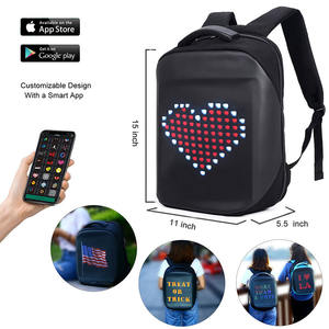 Custom Smart Led Display <b>Backpack</b> Custom Diy Gifs Image Text Soft Polyester Lining Closure <b>Backpack</b> - Product Image 3