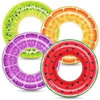Flotteur Piscine Tubes Anneaux De Bain Eau De Fruits Flottant Pastèque Kiwi Piscine Gonflable Jouets Flotteur pour Piscine Partie Lac Plage