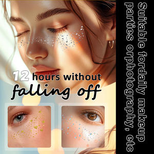 Lentiggini glitterate adesivi per il viso trucco lentiggini dorate tatuaggi - Product Image 4