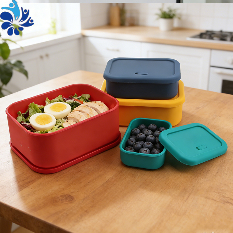 Silicone food storage container