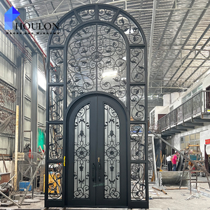 <span class=keywords><strong>Puertas</strong></span> <span class=keywords><strong>de</strong></span> <span class=keywords><strong>hierro</strong></span> forjado con cerradura inteligente <span class=keywords><strong>de</strong></span> diseño moderno Hurricane Impact <span class=keywords><strong>Puertas</strong></span> <span class=keywords><strong>de</strong></span> <span class=keywords><strong>hierro</strong></span> <span class=keywords><strong>de</strong></span> entrada frontal exterior francesa <span class=keywords><strong>para</strong></span> casa - Product Image 3