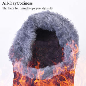 מגפי שלג קצרים מרופדים, פרווה רכה, אופנה חדשה במידות גדולות 46 47, רבי מכר לנשים - Product Image 3