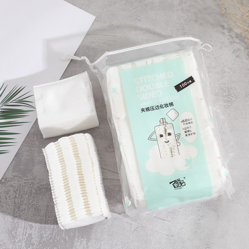 C051 Bông Pads 100Sheets/Túi Bông Mặt Make Up Mỹ Phẩm Puff Facial Dày Bông Pad Make Up Làm Sạch